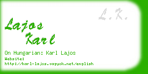 lajos karl business card